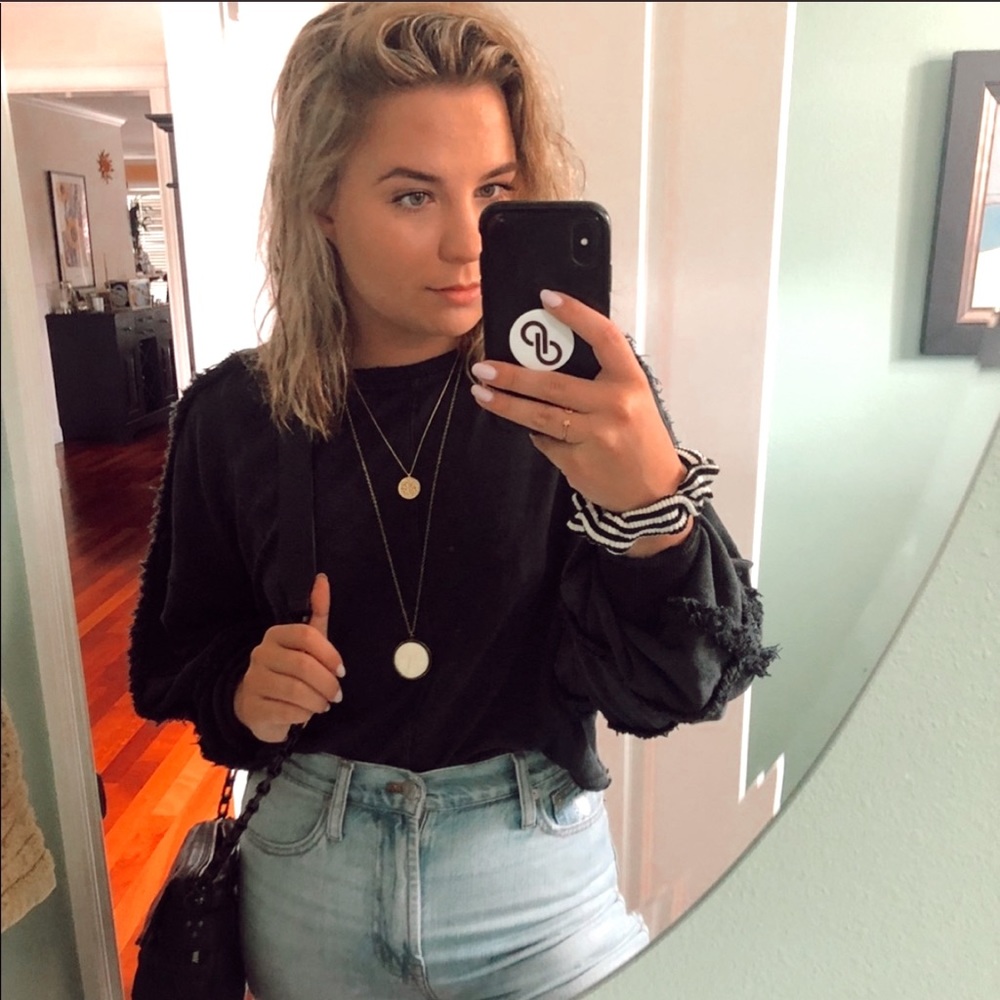 Free people movement black long sleeve crop too